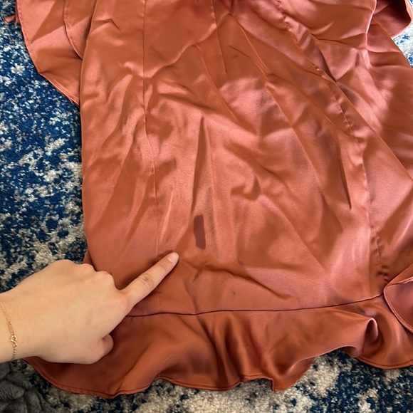 MAJORELLE Nelly Mini Dress in Terracotta Brown XS - Picture 14 of 14